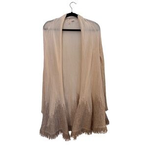 AnthropologElegant Cream and Brown Women's Sweater